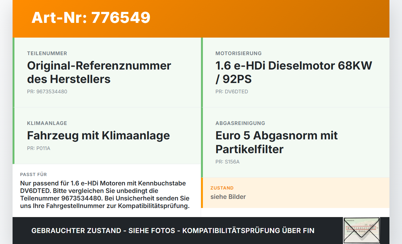 Citroen C3 II 09-13 eHDI 1.6 68KW DV6DTED Drosselklappe Citroen C3 II 09-13 01.01.2011 9673534480 28275019 gebraucht Vorschau 3