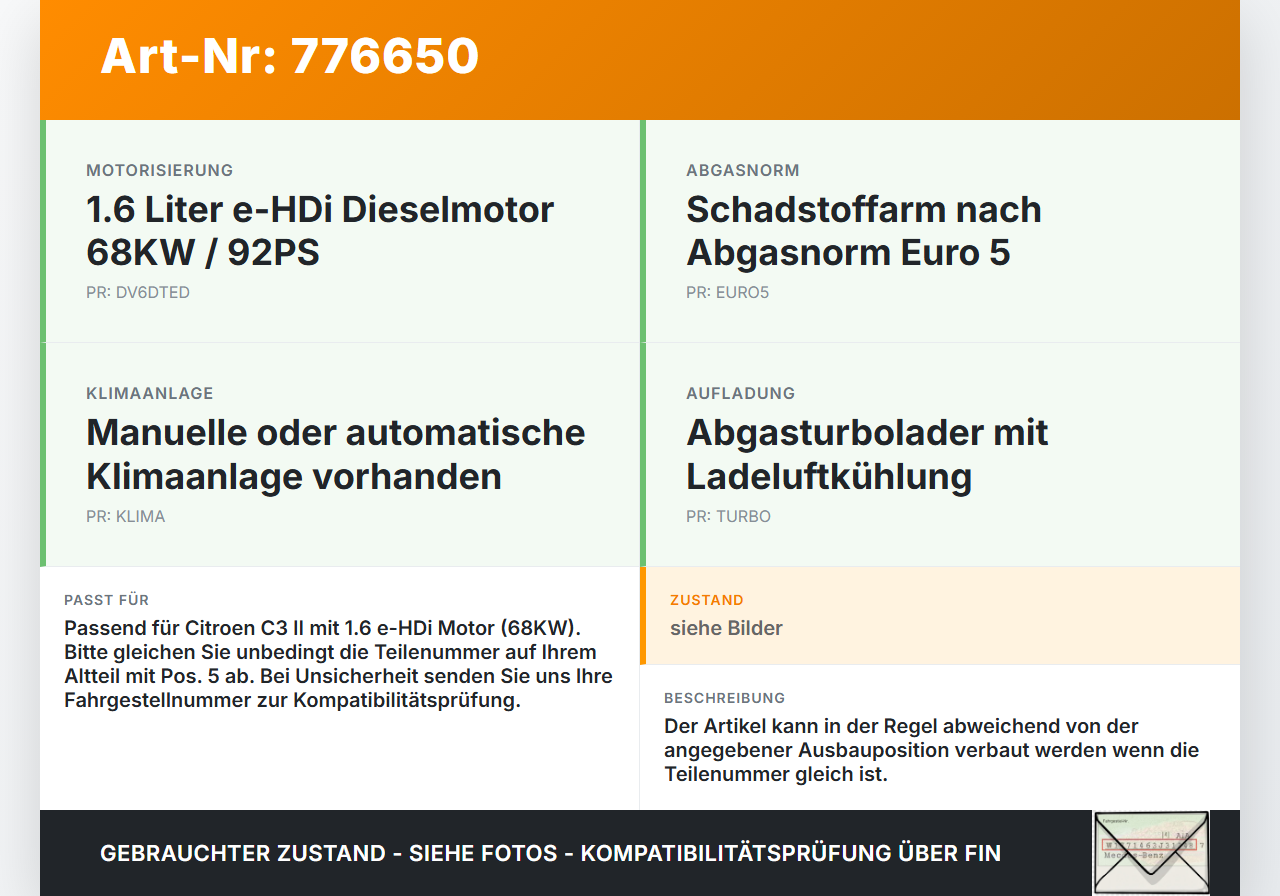 Citroen C3 II 09-13 eHDI 1.6 68KW Ansaugrohr Ladeluftschlauch Luftschlauch Pos.5 Citroen C3 II 09-13 01.01.2011... Vorschau 3