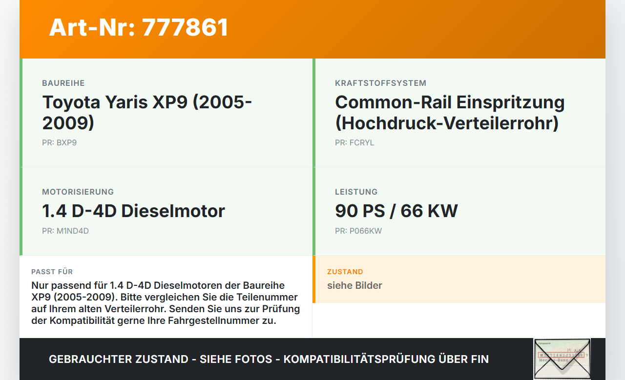 Toyota Yaris XP9 05-09 D-4D 1,4 66KW Hochdruck Verteiler Verteilerrohr Toyota Yaris XP9 05-09 01.02.2007... Vorschau 3