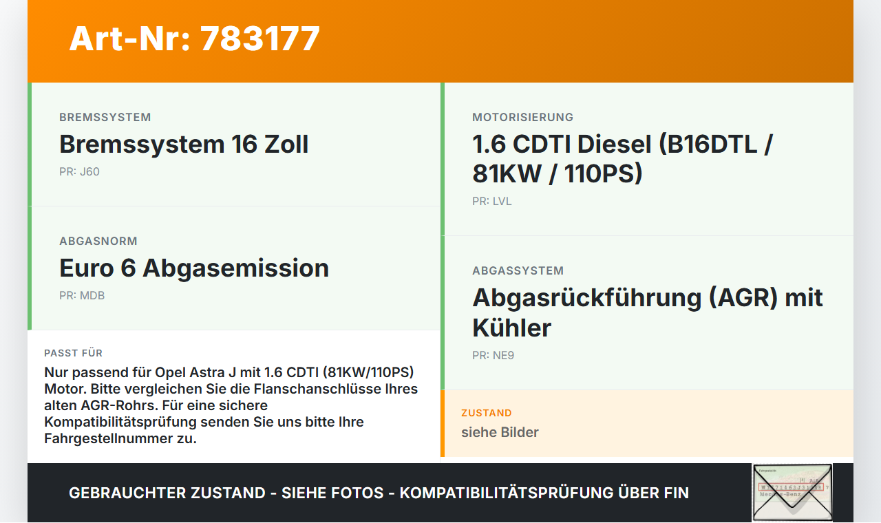 Opel Astra J 11-18 CDTI 1,6 81KW Abgasleitung AGR Rohr Leitung Flansch Opel Astra J 11-18 05.10.2011 gebraucht Vorschau 3