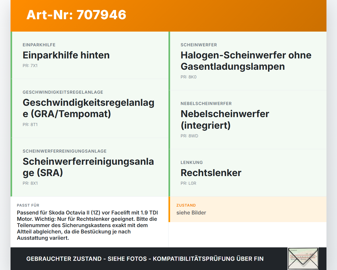 Skoda Octavia II 1Z 05-09 TDI 1,9 77KW Sicherungskasten Zentralelektrik Skoda Octavia II 1Z 05-09 10.01.2006... Vorschau 3