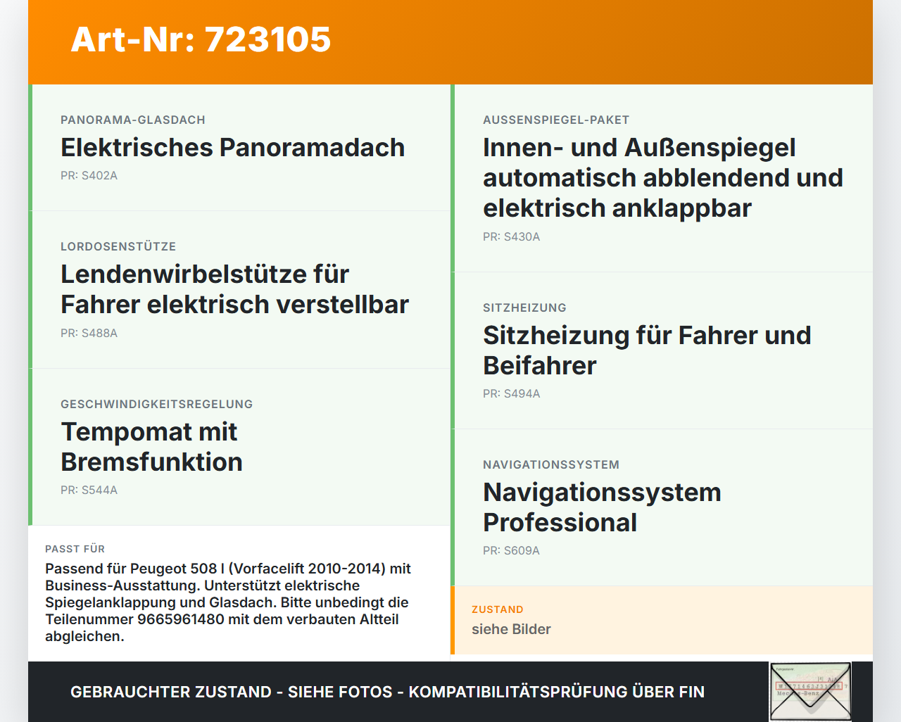 Peugeot 508 I 8D 10-14 Steuergerät ECU Modul Komfort Bordnetzsteuergerät Peugeot 508 I 8D 10-14 31.10.2011... Vorschau 3