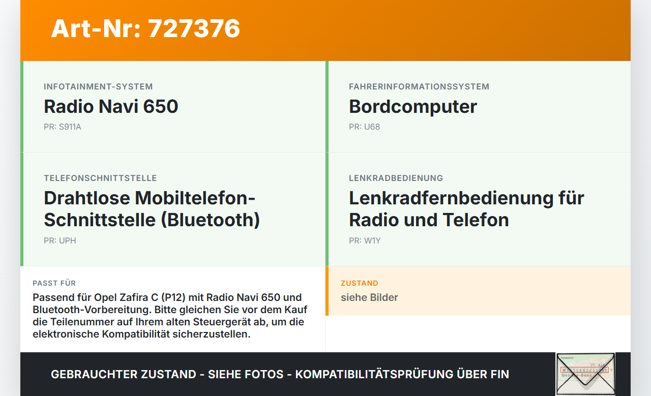 Opel Zafira C P12 11-16 Steuergerät ECU Modul SG Bluetooth Freisprecheinrichtung Opel Zafira C P12 11-16 19.11.2013... Vorschau 3