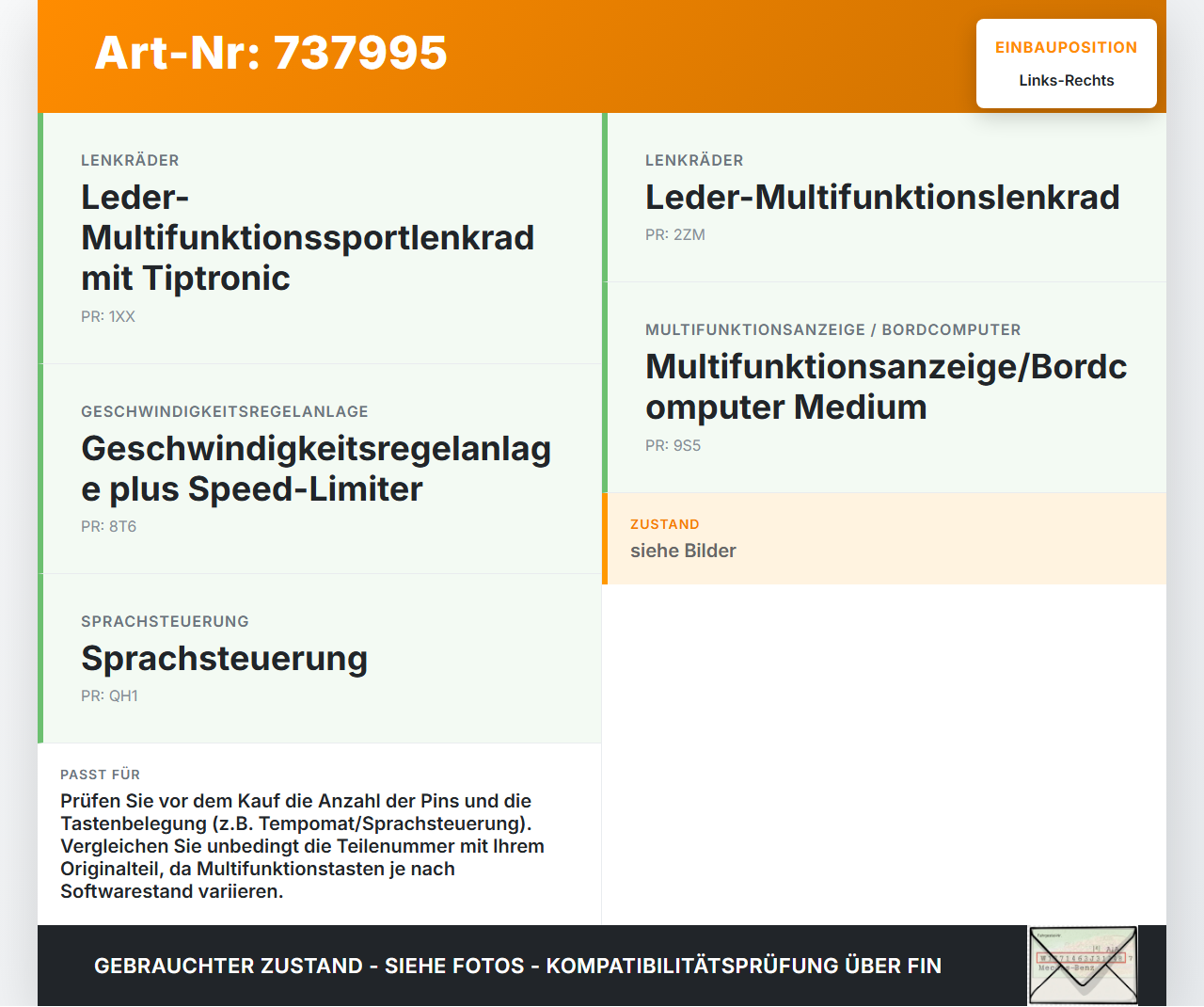 Renault Clio IV X98 16-19 Lenkradschalter Multifunktionstasten Schalter für Lenkrad Links und Rechts Renault Clio... Vorschau 3