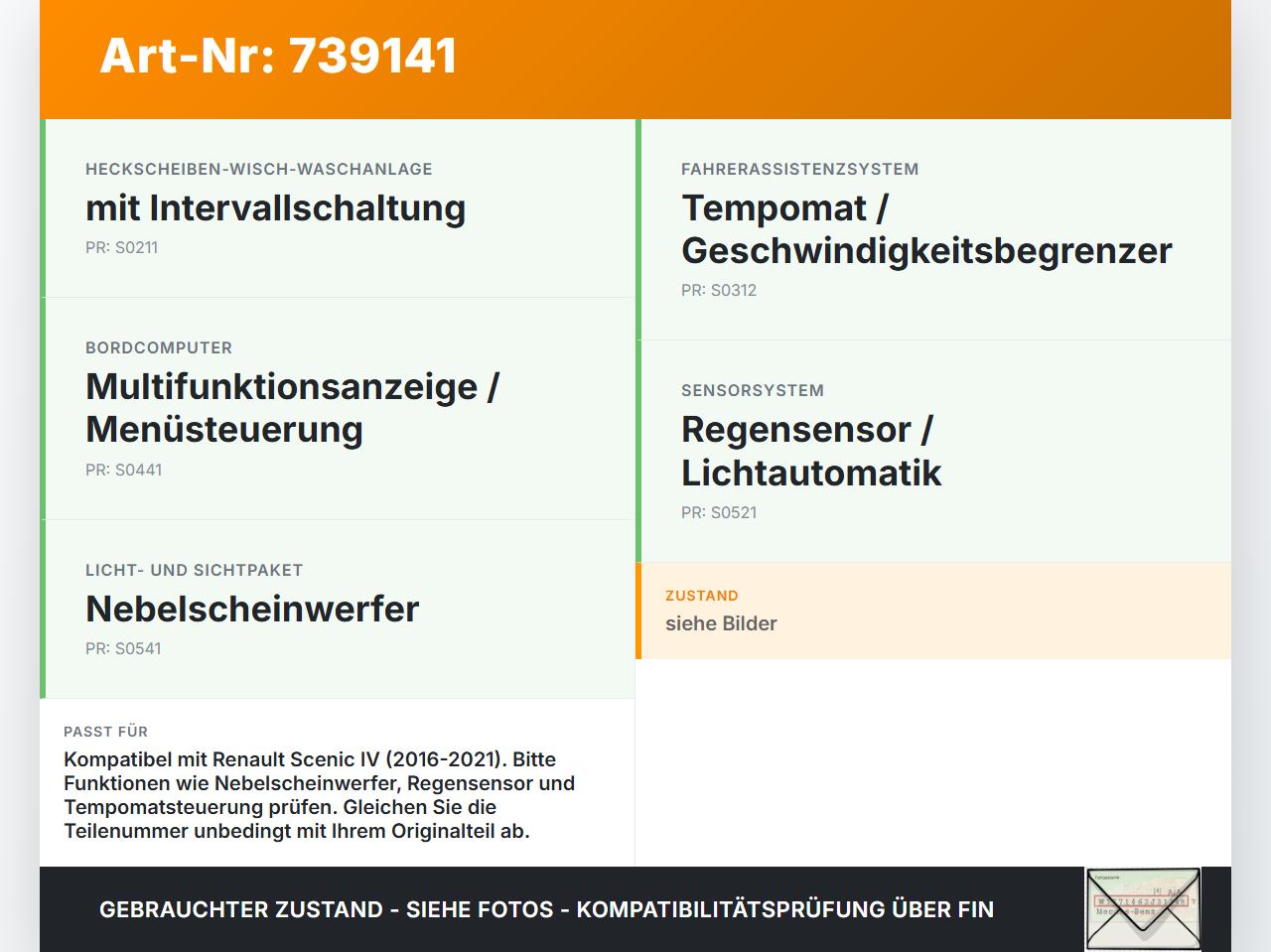 Renault Scenic IV 16-21 Lenkstockschalter Blinker Wischer Kombischalter Renault Scenic IV 16-21 29.05.2018... Vorschau 3