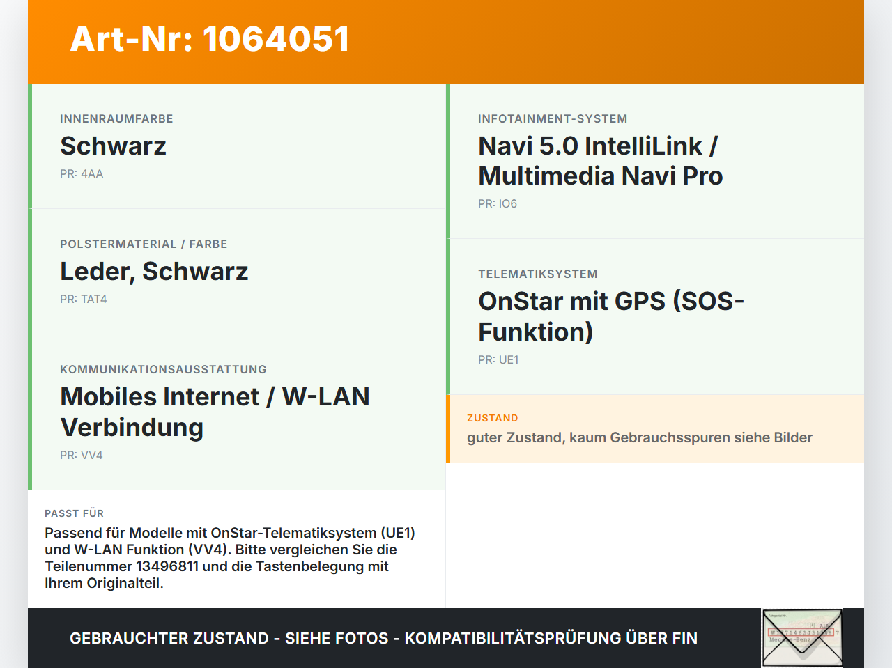 Opel Grandland I 17-21 Schalter SOS W-Lan On Off Opel Grandland I 17-21 29.03.2018 13496811 544652613 gebraucht Vorschau 3