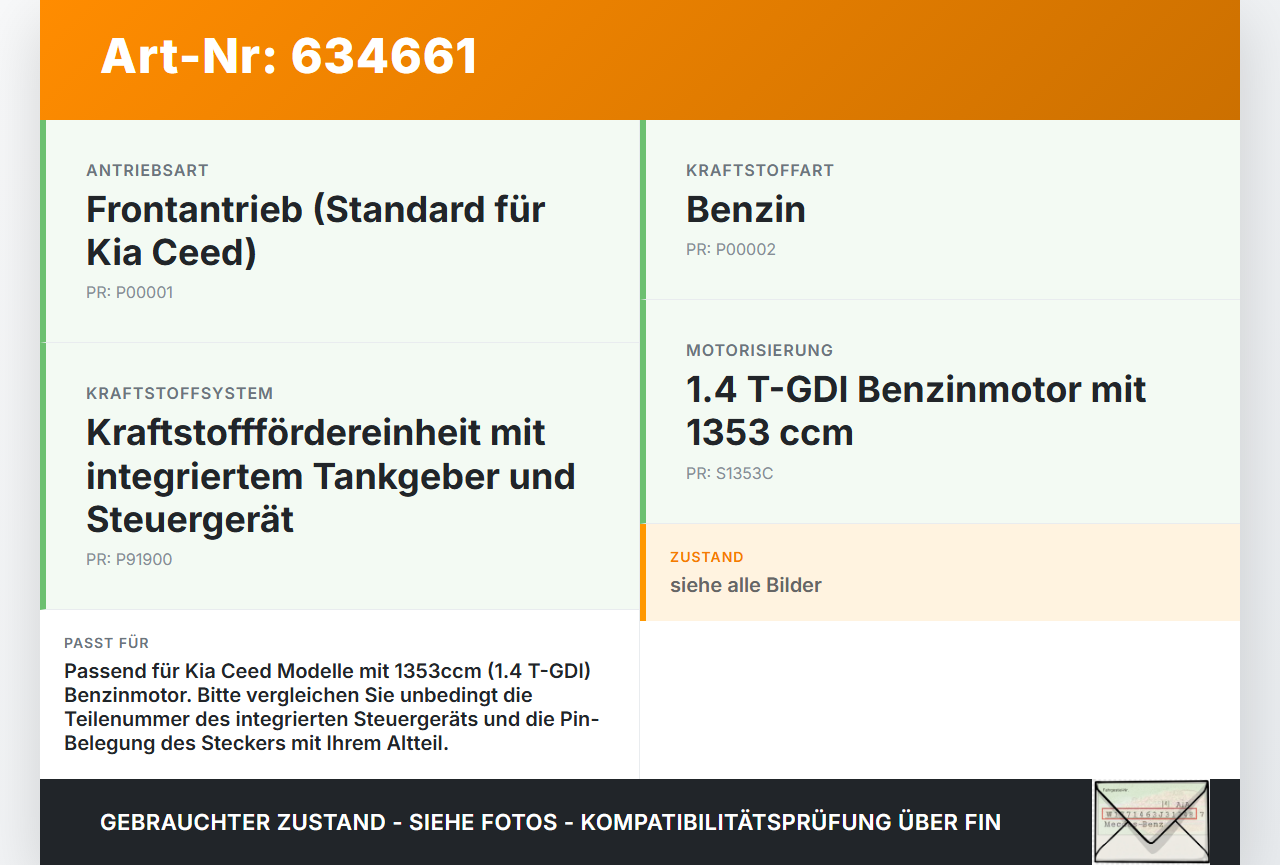 Kia Ceed III CD 18-22 T-GDi 1,4 Kraftstoffpumpe Kraftstoff Förderpumpe Tankgeber mit Steuergerät Kia Ceed III CD... Vorschau 3