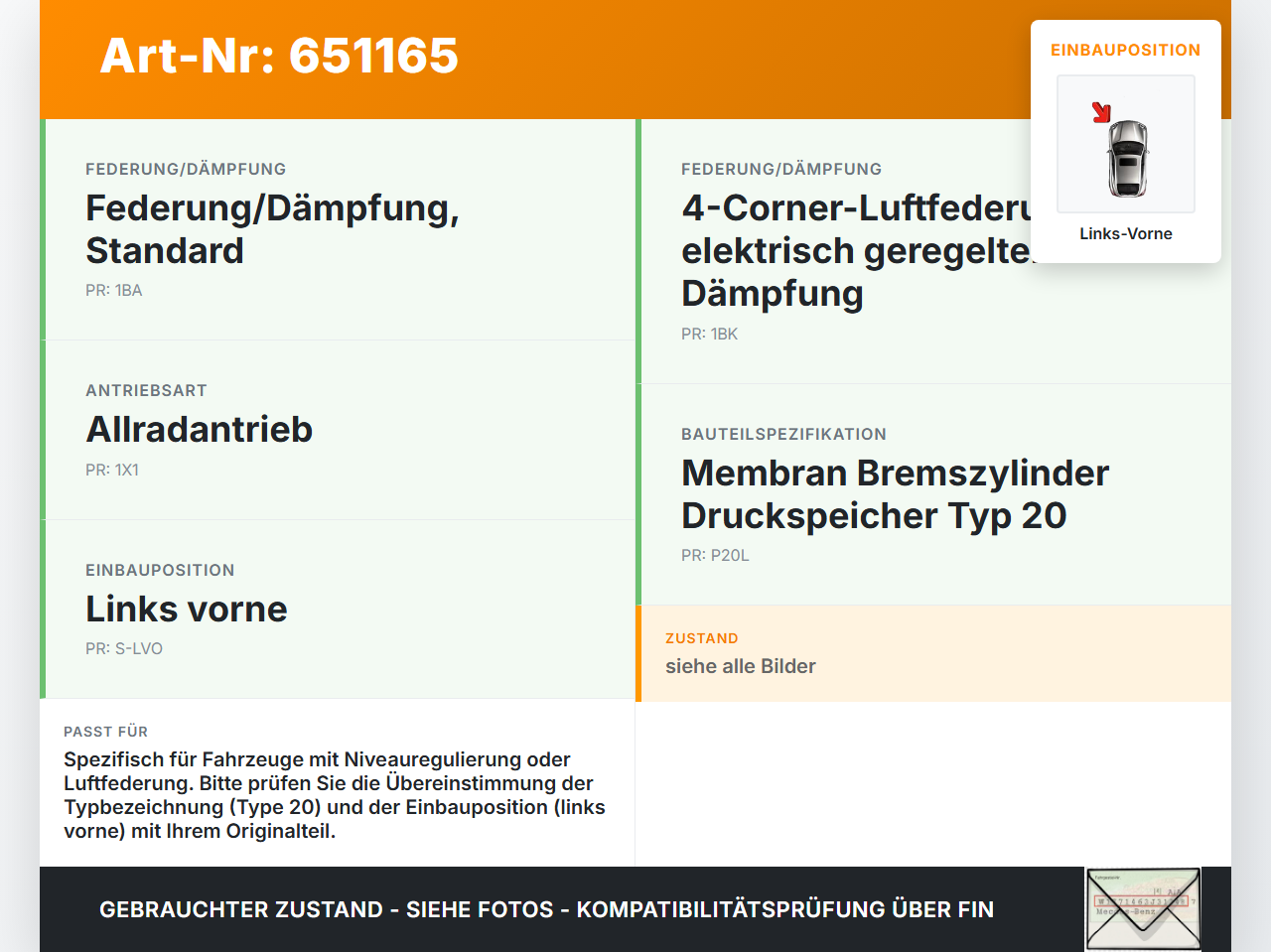 DAF LF55 220FA 2015 Membran Bremszylinder Druckspeicher Type 20 Links Vorne für Niveauregulierung Fahrwerk... Vorschau 3