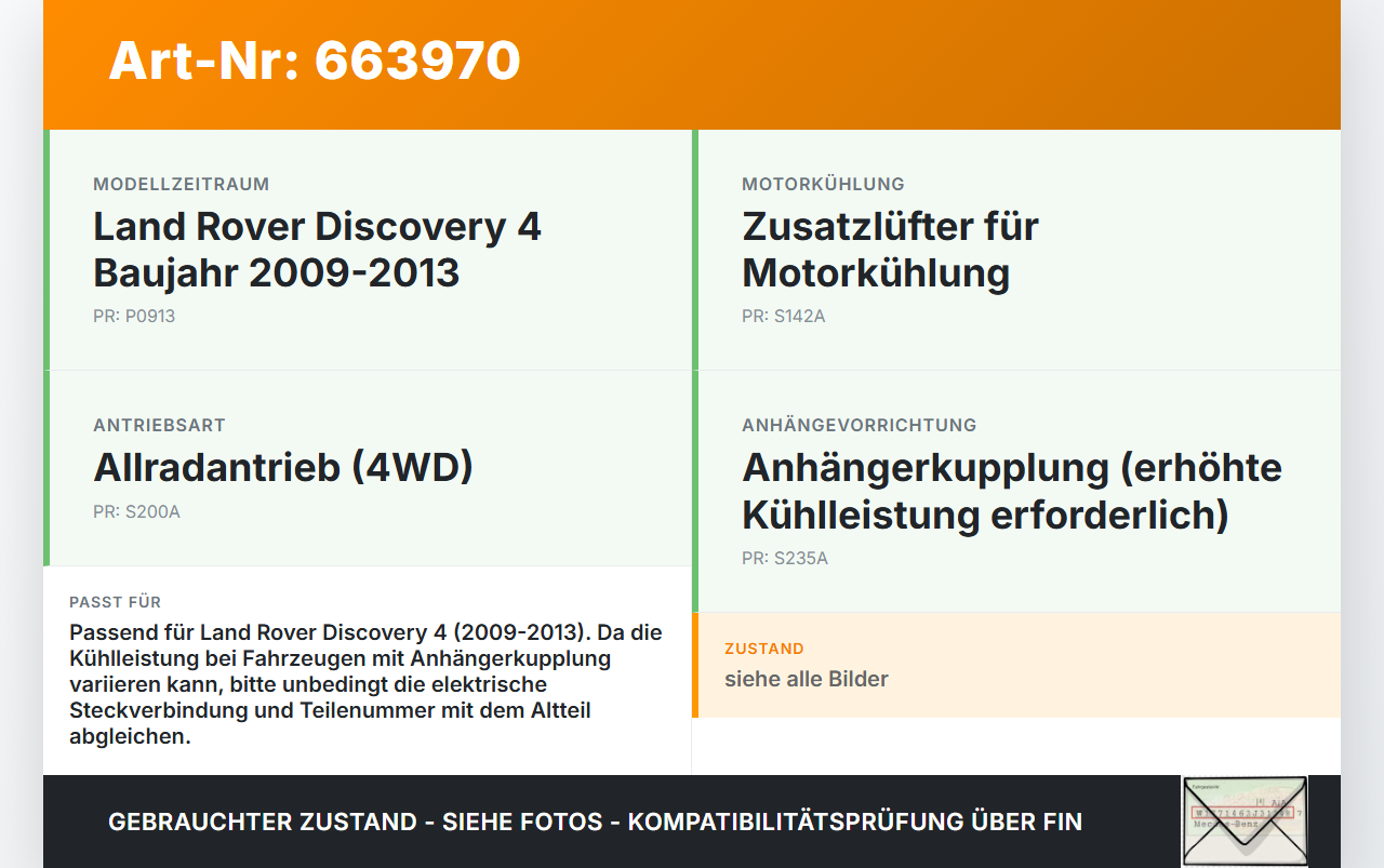 Land Rover Discovery 4 IV 09-13 Stellmotor Elektromotor für Kühlerlüfter Land Rover Discovery 4 IV 09-13 30.03.2010... Vorschau 3
