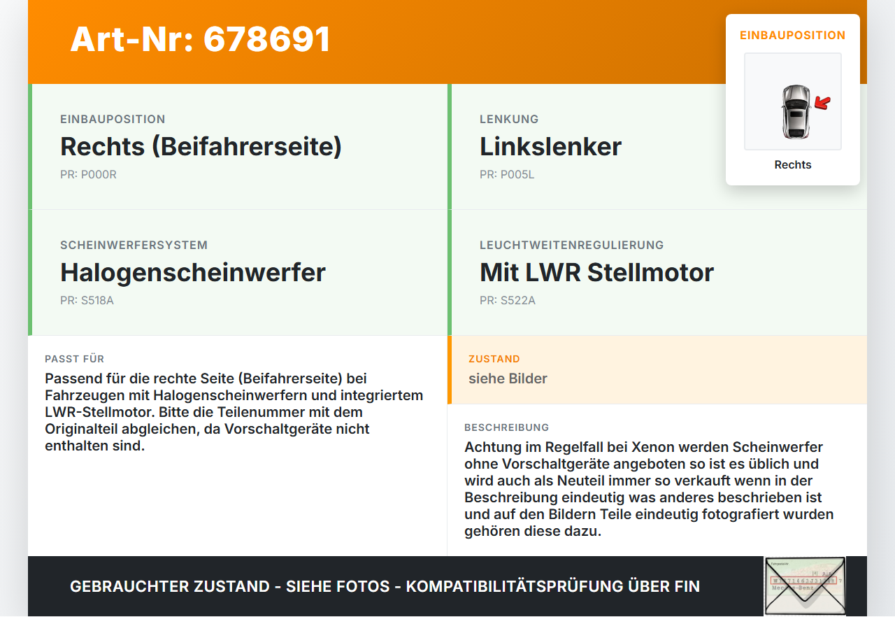 Dodge Journey JC 08-10 Scheinwerfer Frontscheinwerfer Rechts orig. mit LWR Stellmotor Dodge Journey JC 08-10... Vorschau 3