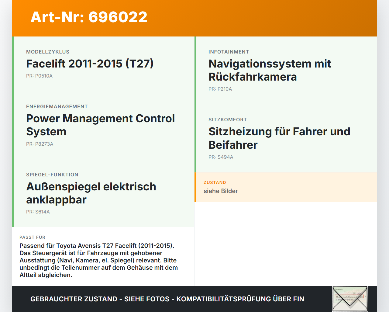 Toyota Avensis T27 11-15 Steuergerät ECU Modul SG Power Management Control Toyota Avensis T27 11-15 09.03.2012... Vorschau 3