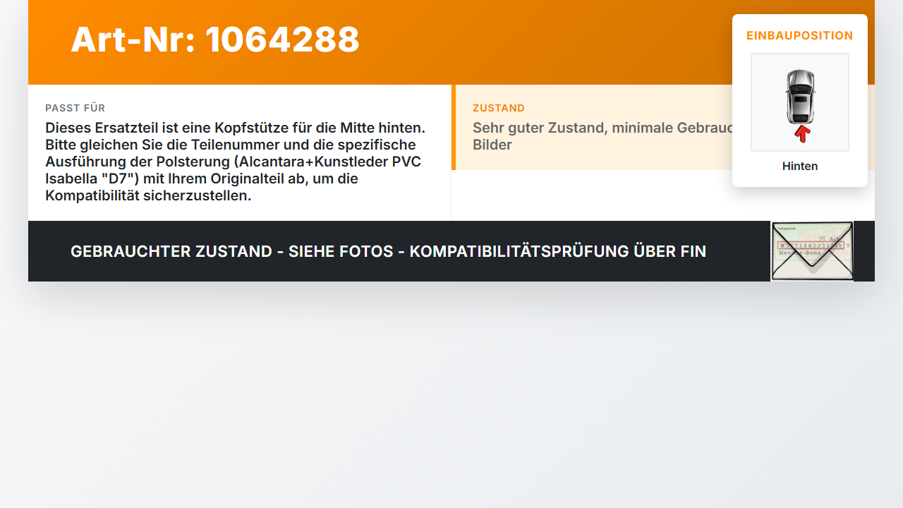 Citroen C4 III 20-24 Kopfstütze Mitte Hinten Citroen C4 III 20-24 26.09.2024 gebraucht Vorschau 3