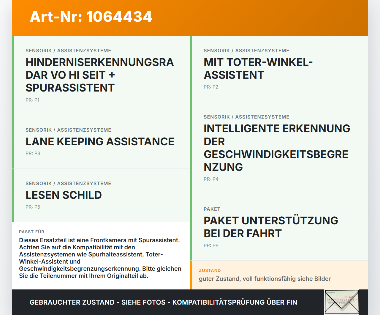 Citroen C4 III 20-24 1,2 74KW Kamera Frontkamera Sensor Spurassistent Citroen C4 III 20-24 26.09.2024 9855566280... Vorschau 3