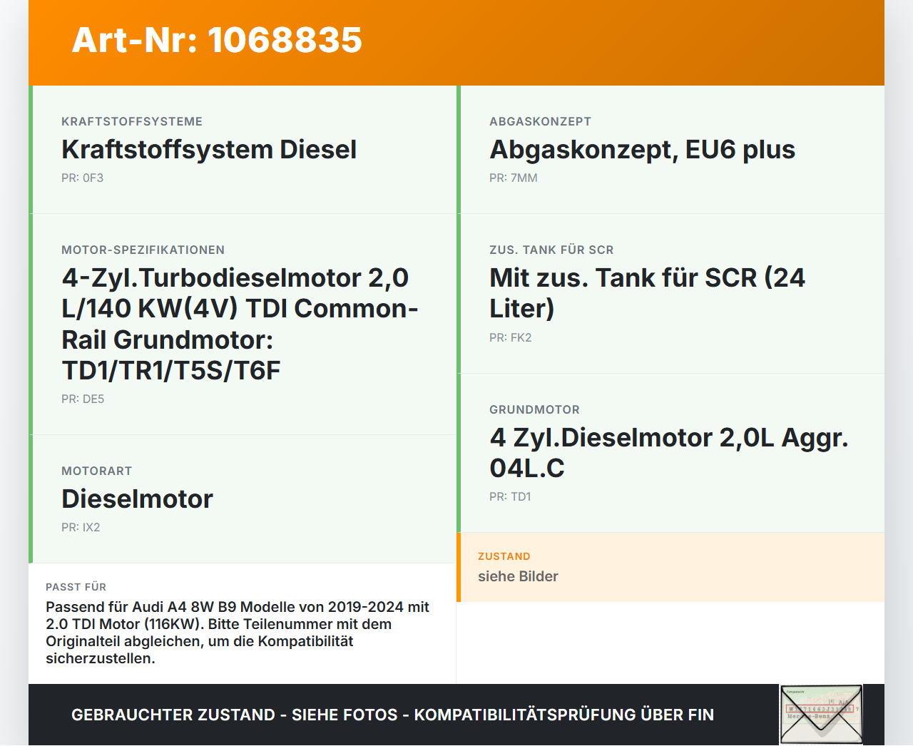 Audi A4 8W B9 19-24 TDI 2,0 116KW DETA Ölfiltergehäuse Gehäuse Halter für Ölfilter Audi A4 8W B9 19-24 18.12.2015... Vorschau 3