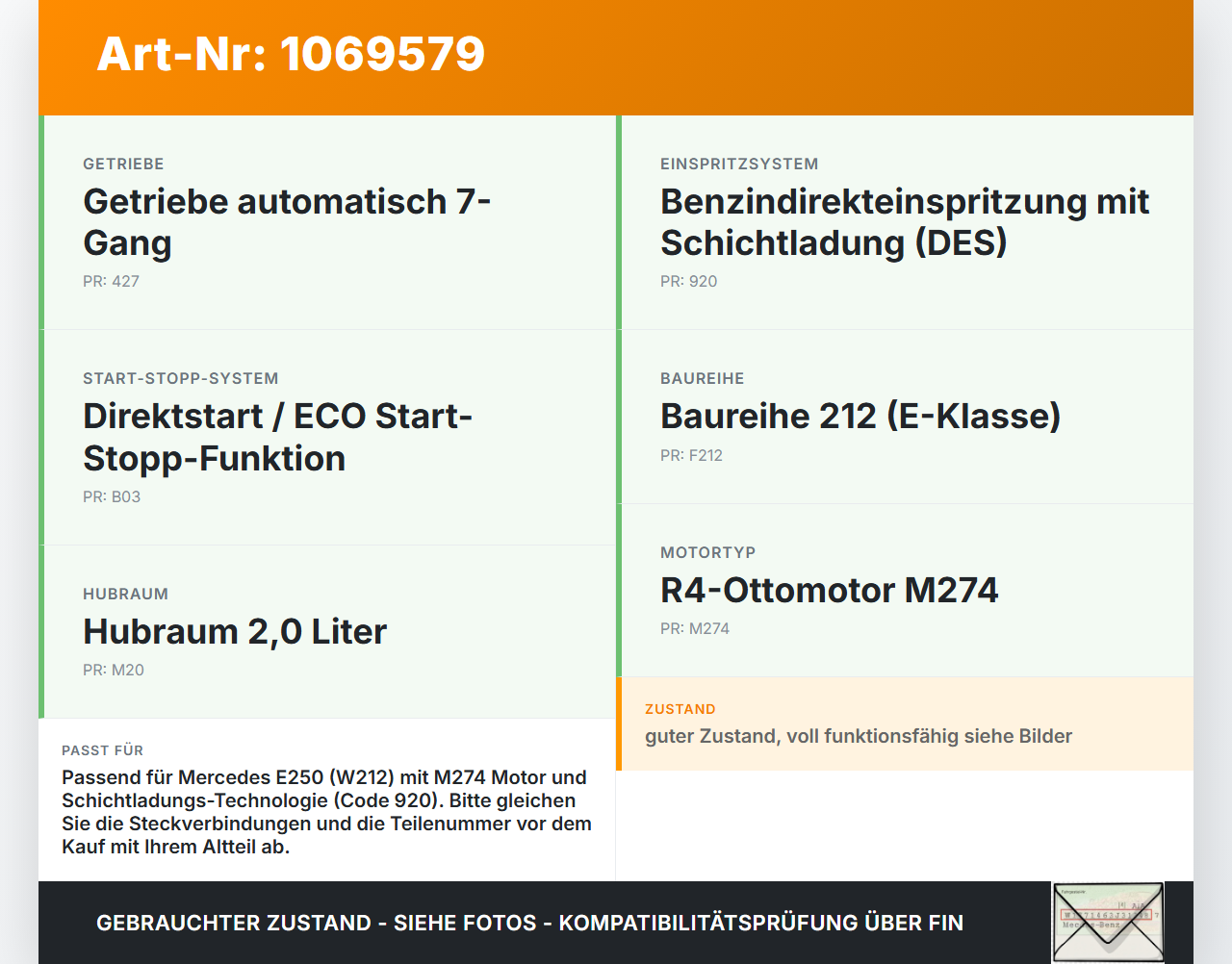 Mercedes E250 W212 13-16 2,0 155KW Kabelbaum Motorkabelbaum Leitungssatz für Motor Mercedes E250 W212 13-16... Vorschau 3