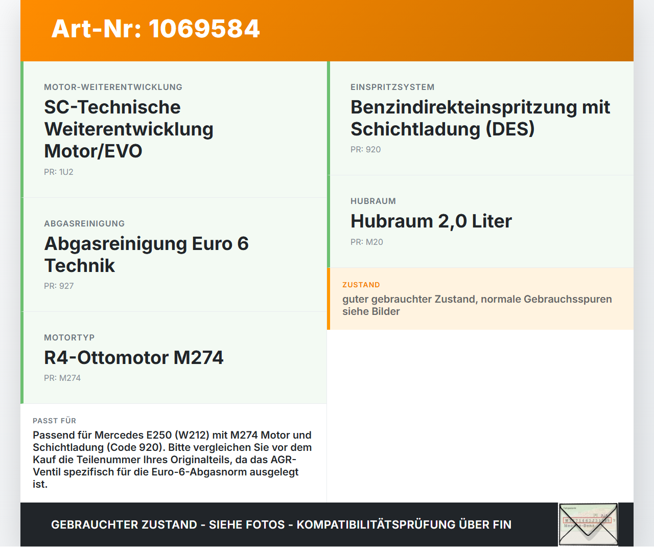 Mercedes E250 W212 13-16 2,0 155KW 274920 Abgasrückführventil EGR AGR Ventil Mercedes E250 W212 13-16 17.09.2013... Vorschau 3