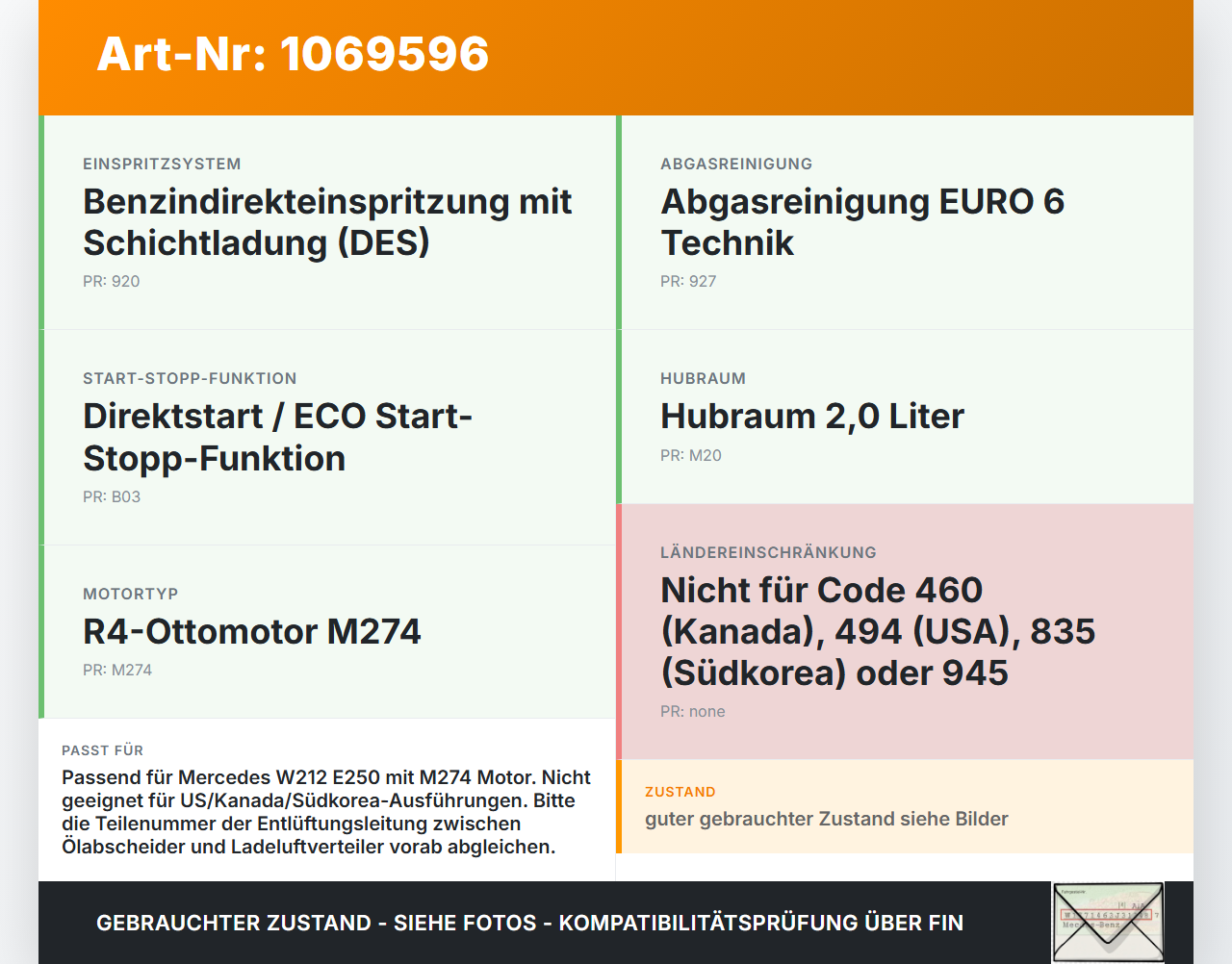 Mercedes E250 W212 13-16 2,0 155KW Tankentlüftungsventil Ventil Kraftstoffanlage Mercedes E250 W212 13-16... Vorschau 3