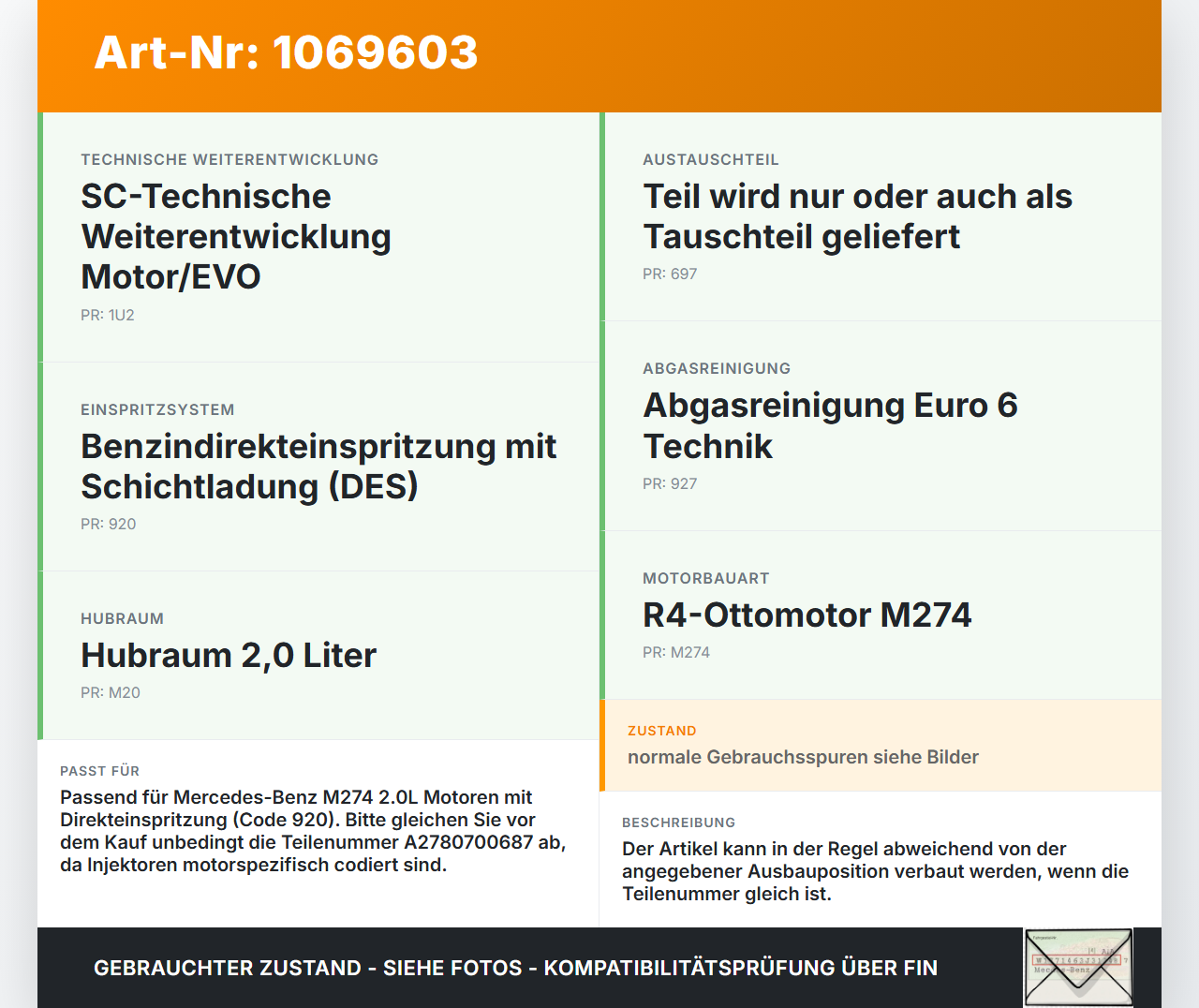 Mercedes E250 W212 13-16 2,0 155KW Injektor Einspritzdüse Pos.3 Mercedes E250 W212 13-16 17.09.2013 A2780700687... Vorschau 3