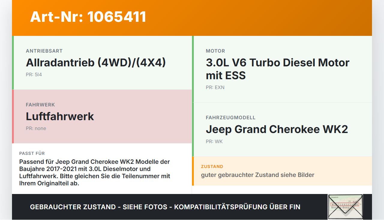 Jeep Grand Cherokee WK2 17-21 3,0d 184KW EXN Ventile Ventil Regelventil für Luftfahrwerk Jeep Grand Cherokee WK2... Vorschau 3