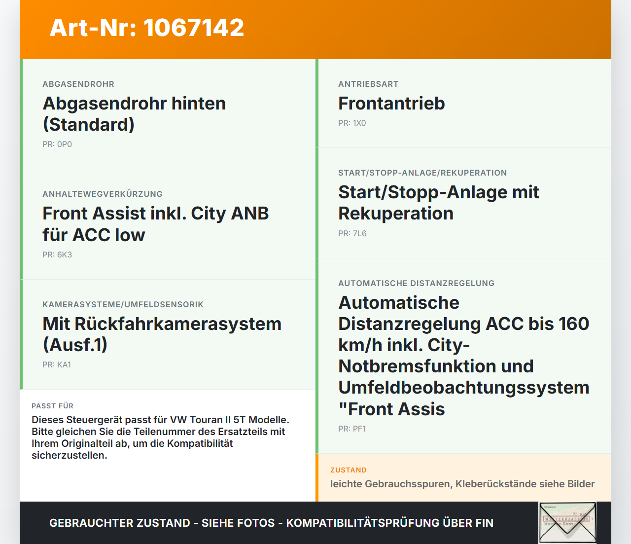 VW Touran II 5T 15-24 Steuergerät ECU Modul Trailer Anhängersteuergerät AHK SG VW Touran II 5T 15-24 14.12.2015... Vorschau 3