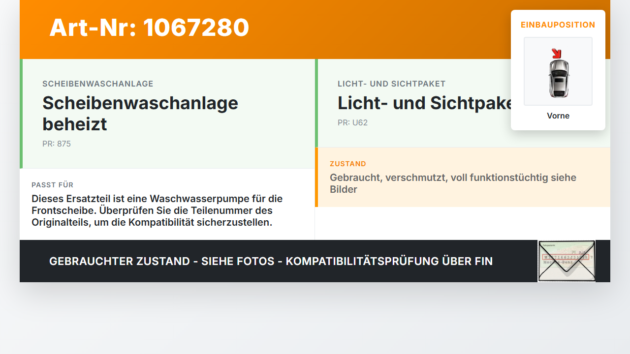Mercedes W177 A250E 18-22 Waschwasserpumpe Wischwasserpumpe Waschpumpe Vorne Mercedes W177 A250E 18-22 26.03.2021... Vorschau 3