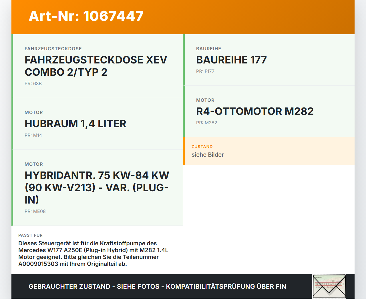 Mercedes W177 A250E 18-22 Steuergerät ECU Modul für Kraftstoffpumpe Mercedes W177 A250E 18-22 26.03.2021... Vorschau 3