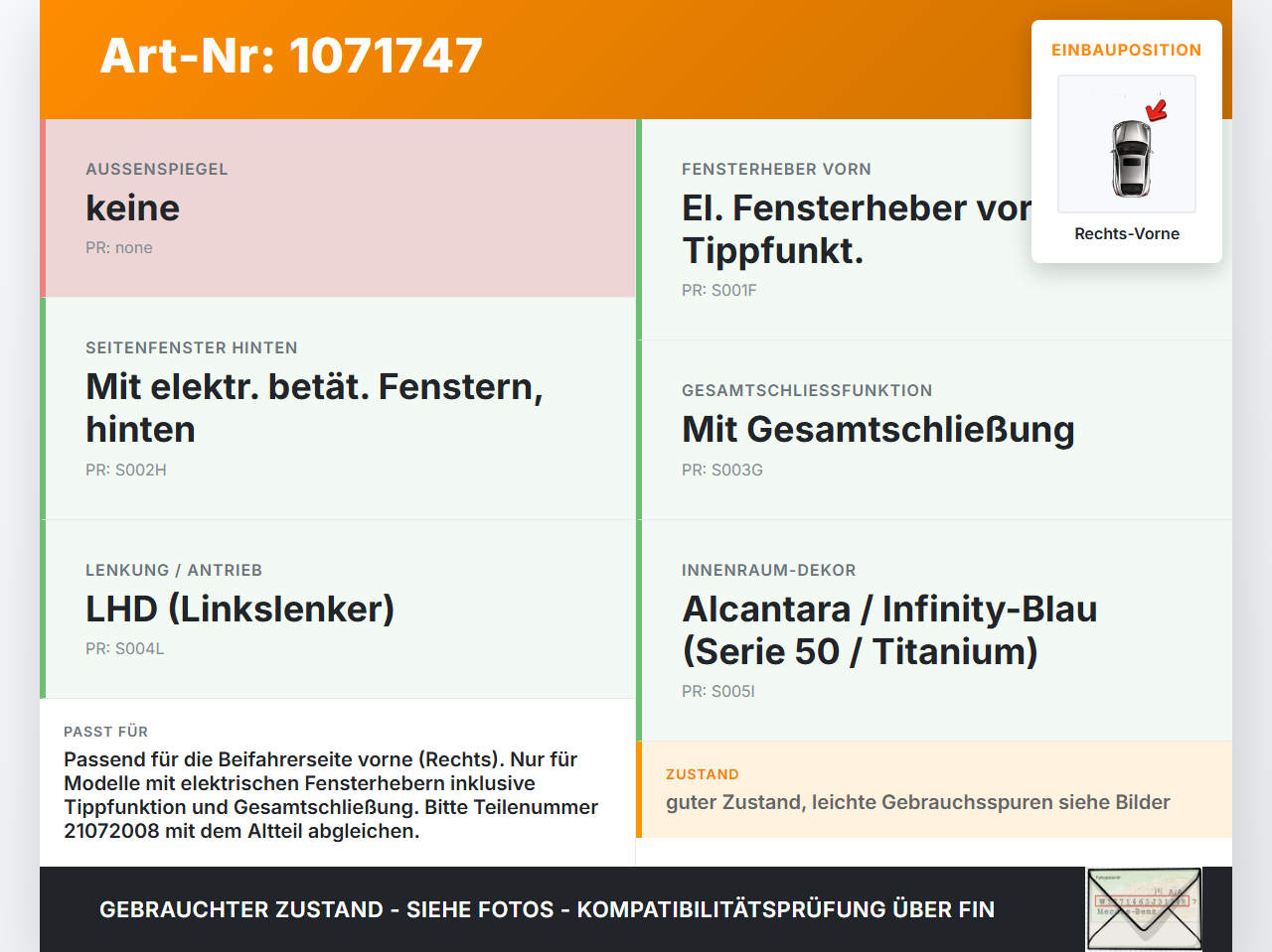 Ford Galaxy WA6 06-10 Fensterheberschalter Schalter Rechts Vorne Ford Galaxy WA6 06-10 26.09.2008 6M2T-14529-AD... Vorschau 3