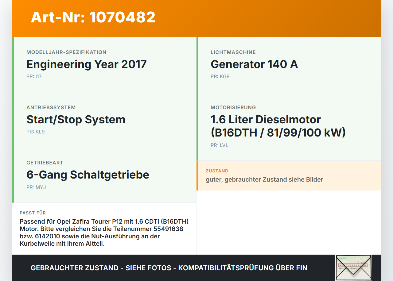 Opel Zafira Tourer P12 16-19 TDI 1,6 119KW B16DTH Riemenscheibe Opel Zafira Tourer P12 16-19 20.12.2016 55569985... Vorschau 3