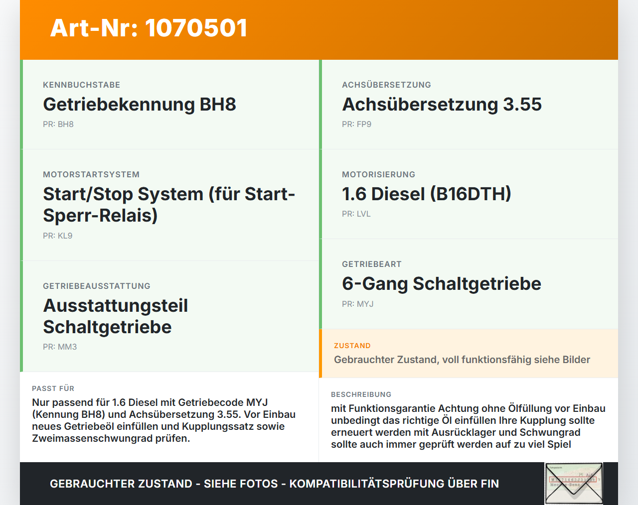 Opel Zafira Tourer P12 16-19 TDI 1,6 119KW MYJ Schaltgetriebe Getriebe Opel Zafira Tourer P12 16-19 20.12.2016... Vorschau 3