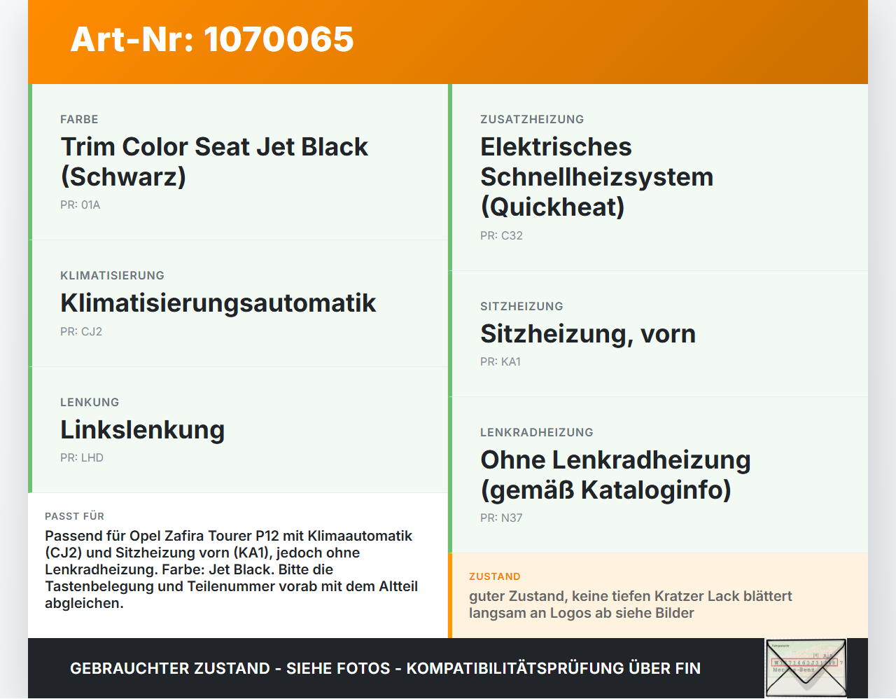 Opel Zafira Tourer P12 16-19 Bedienteil Bedienelement Heizung Klimabedienteil Opel Zafira Tourer P12 16-19... Vorschau 3
