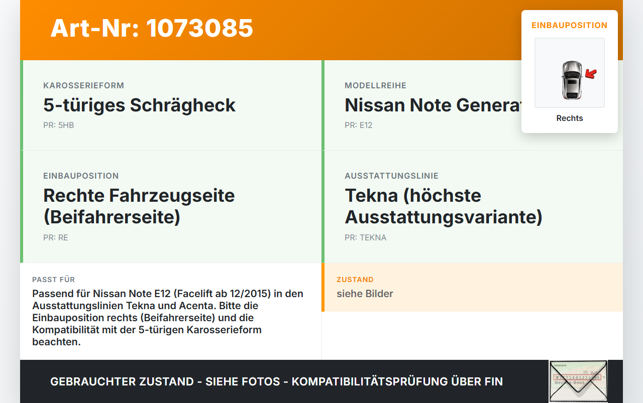 Nissan Note E12 13-17 Nebelscheinwerfer Nebellicht DEPO Scheinwerfer Rechts Nissan Note E12 13-17 25.02.2016... Vorschau 3