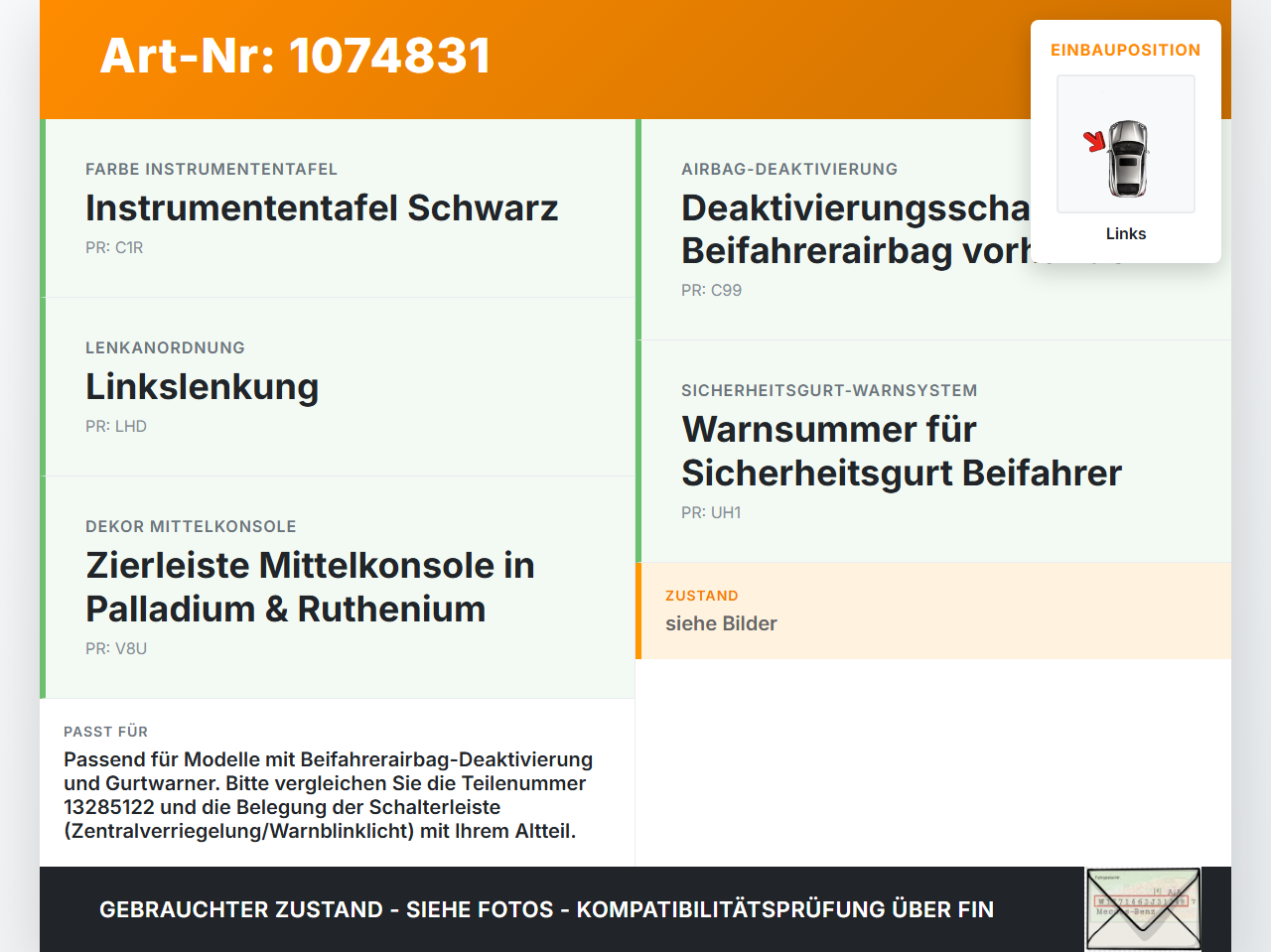 Opel Astra J 12-18 Warnblinkschalter Schalter ZV Opel Astra J 12-18 01.01.2013 13285122 gebraucht Vorschau 3