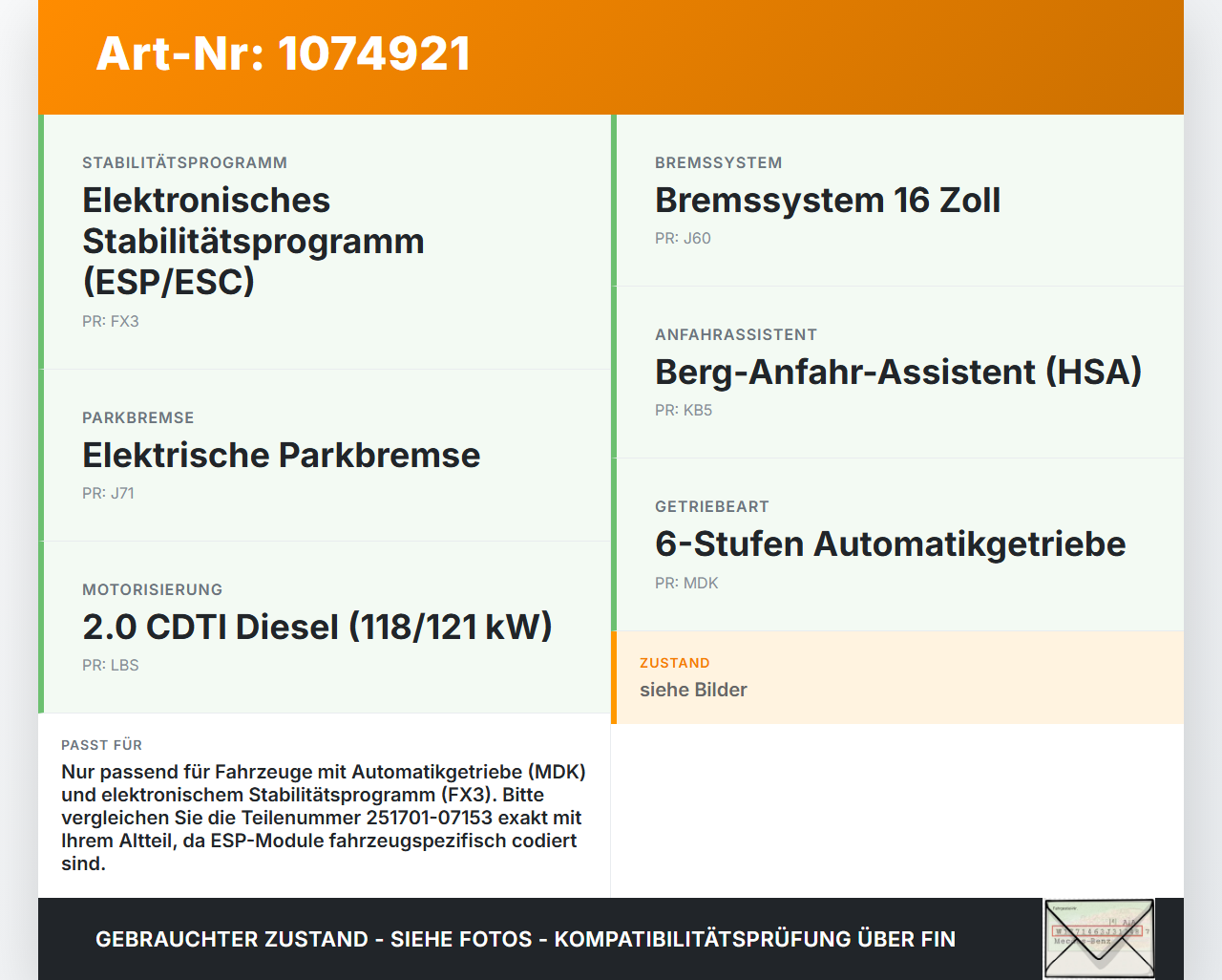 Opel Astra J 12-18 Steuergerät ECU Modul ESP Opel Astra J 12-18 01.01.2013 13581120 251701-07153 TLR1120231233315Z... Vorschau 3