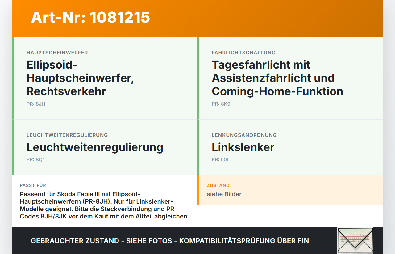 Skoda Fabia III NJ 14-18 LWR Schalter Leuchtweitenregler Skoda Fabia III NJ 14-18 22.01.2016 6V0941333 gebraucht Vorschau 3