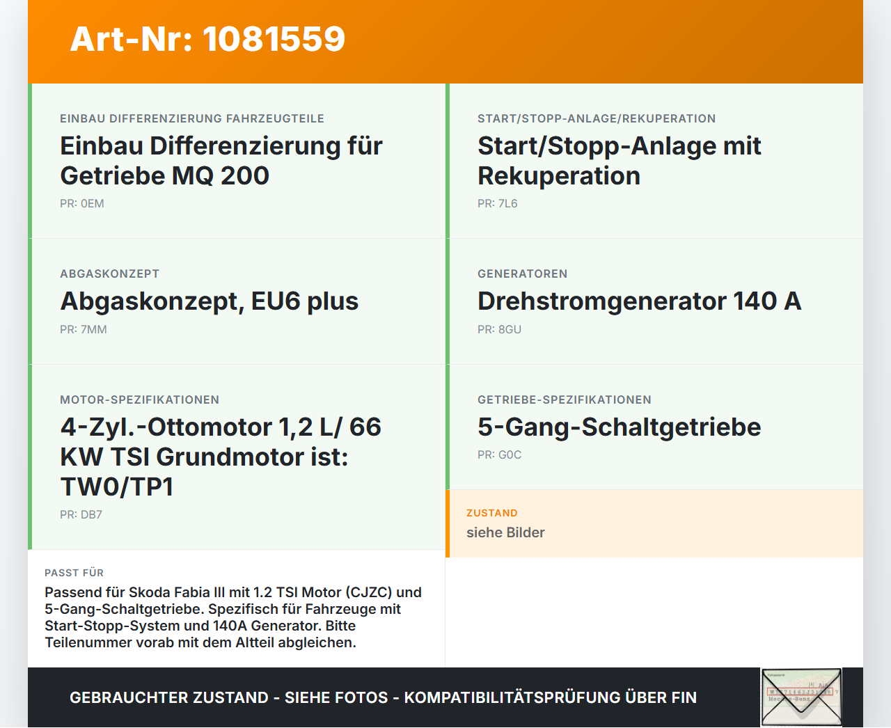 Skoda Fabia III NJ 14-18 TSI 1,2 66KW Kabelbaum Motorkabelbaum Leitungssatz für Motor Skoda Fabia III NJ 14-18... Vorschau 3