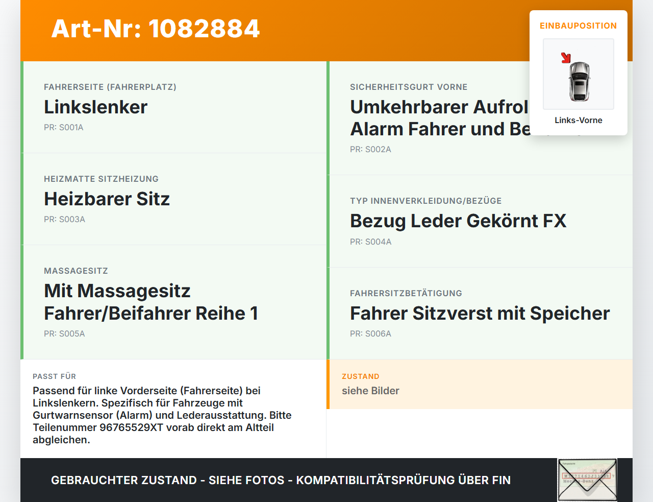 Citroen C4 Picasso II 13-16 Gurtschloss Sicherheitsgurt Peitsche Gurtpeitsche Links Vorne Citroen C4 Picasso II... Vorschau 3