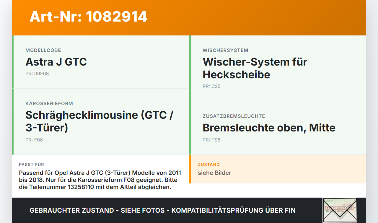 Opel Astra J GTC 11-18 3T Dichtung Heckklappe Kofferraumdichtung Rahmendichtung Opel Astra J GTC 11-18 16.11.2011... Vorschau 3