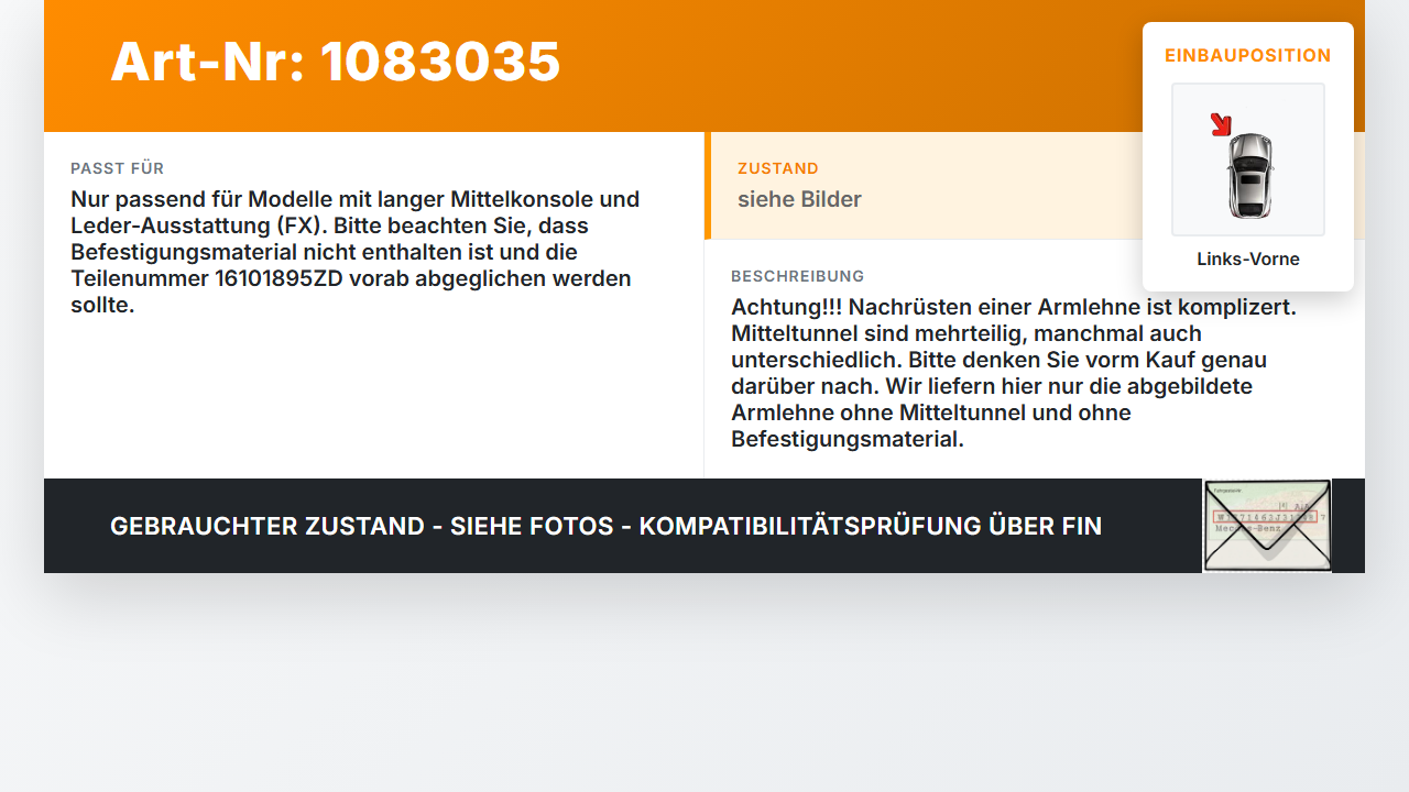 Citroen C4 Picasso II 13-16 Armlehne Auflage Links Vorne Citroen C4 Picasso II 13-16 24.09.2013 16101895ZD gebraucht Vorschau 3