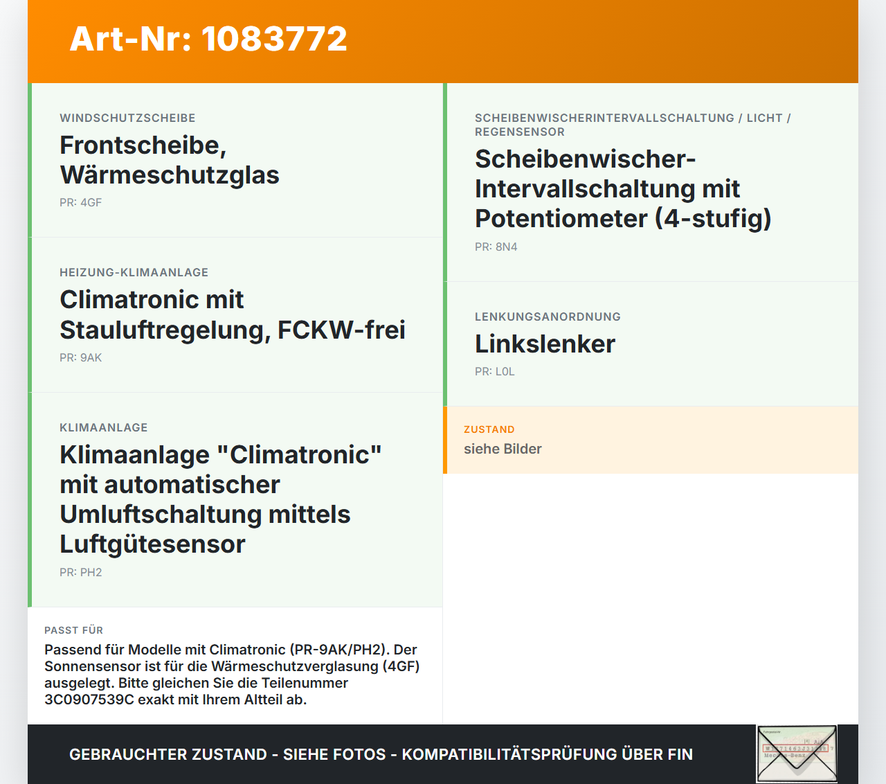 VW Passat 3C B7 10-14 Diese TDI 1,6 77KW Sensor Sonnensensor Solarsensor für VW Passat 3C B7 10-14 22.02.2014... Vorschau 3