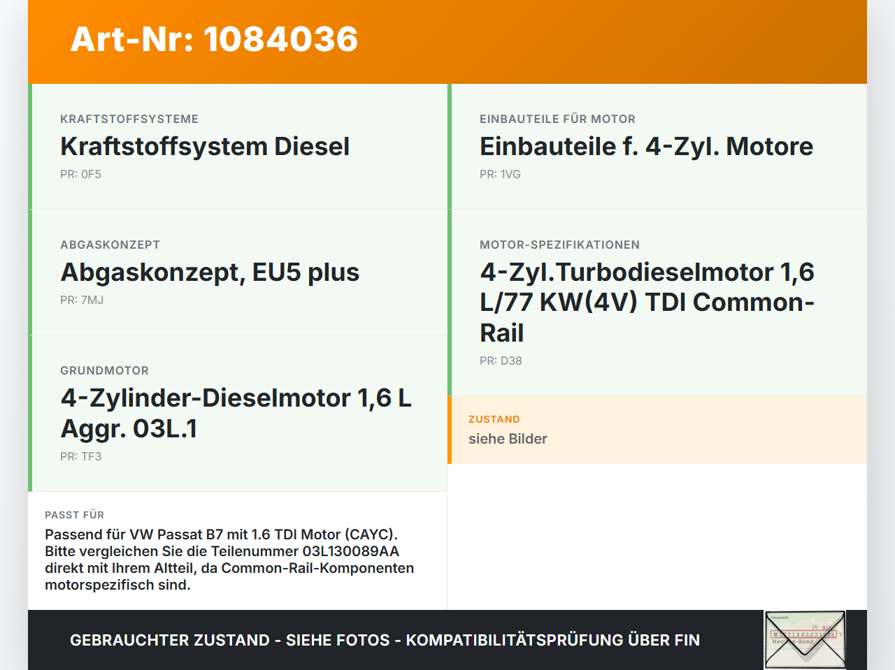 VW Passat 3C B7 10-14 TDI 1,6 77KW Verteilerrohr für Hochdruck Verteiler VW Passat 3C B7 10-14 22.02.2014... Vorschau 3