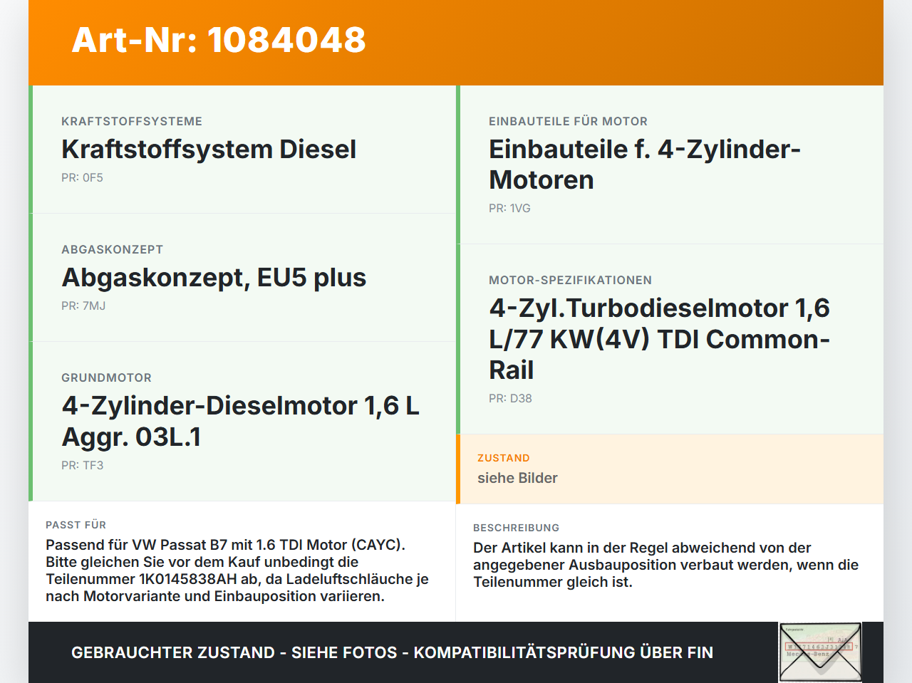 VW Passat 3C B7 10-14 TDI 1,6 77KW Ansaugrohr Ladeluftschlauch Luftschlauch Pos.1 VW Passat 3C B7 10-14 22.02.2014... Vorschau 3