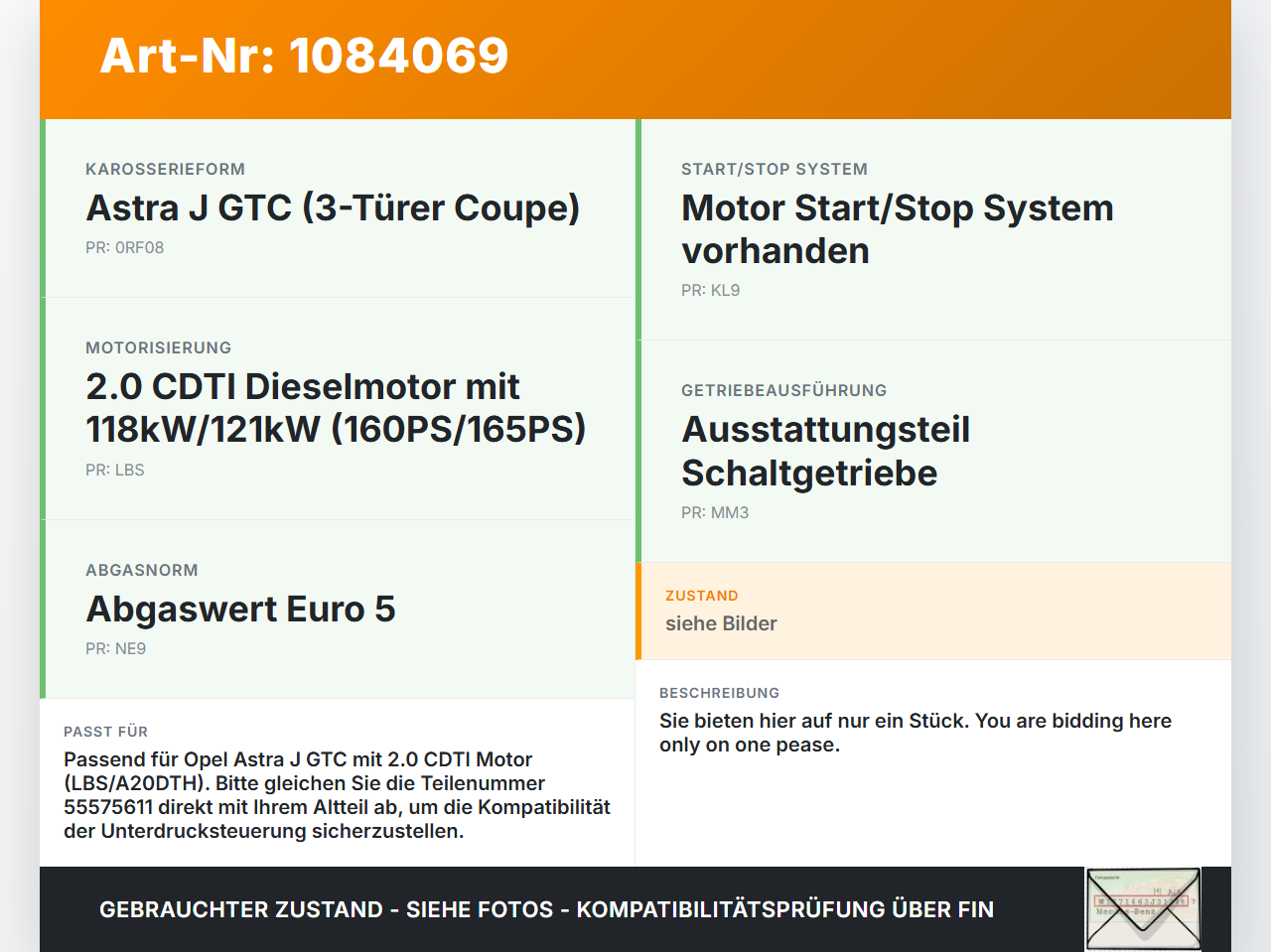 Opel Astra J GTC 11-18 CDTi 2,0 121KW Magnetventil Druckwandler Opel Astra J GTC 11-18 16.11.2011 55575611 55573362... Vorschau 3