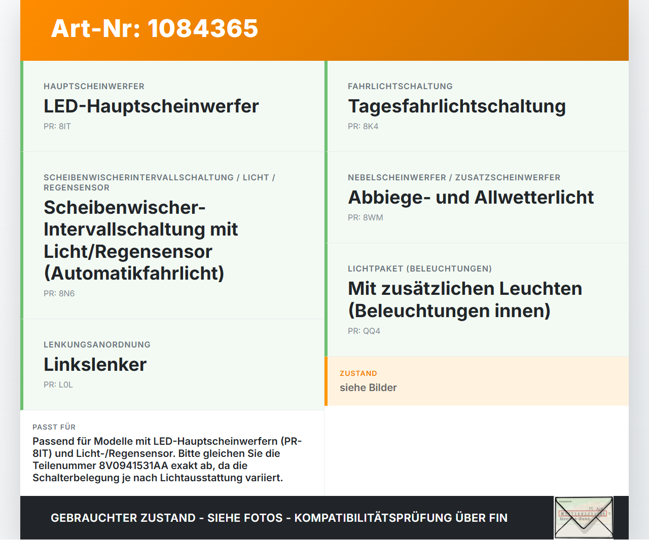 Audi A3 8V 12-16 Lichtschalter Drehschalter Hauptlichtschalter Schalter Scheinwerfer Audi A3 8V 12-16 17.06.2016... Vorschau 3
