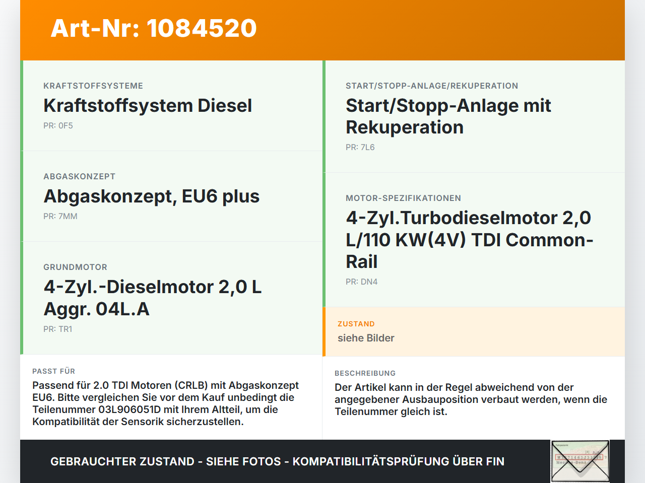Audi A3 8V 12-16 TDI 2,0 110KW CRLB Differenzdrucksensor Abgasdrucksensor Drucksensor DPF Sensor Audi A3 8V 12-16... Vorschau 3