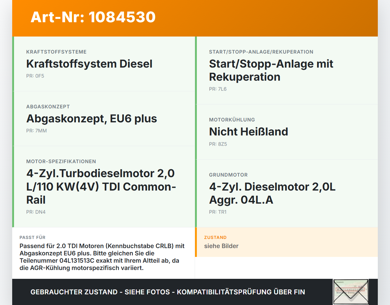 Audi A3 8V 12-16 TDI 2,0 110KW Abgaskühlung Wärmetauscher für AGR Audi A3 8V 12-16 17.06.2016 04L131513C... Vorschau 3