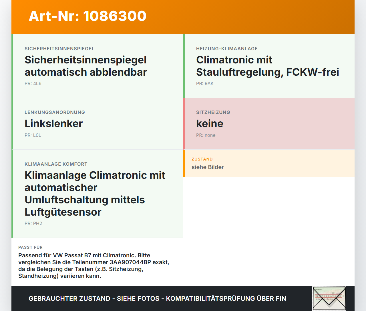 VW Passat 3C B7 10-14 Bedienteil Bedienelement Klimabedienteil Klimaautomatik VW Passat 3C B7 10-14 02.01.2014... Vorschau 3