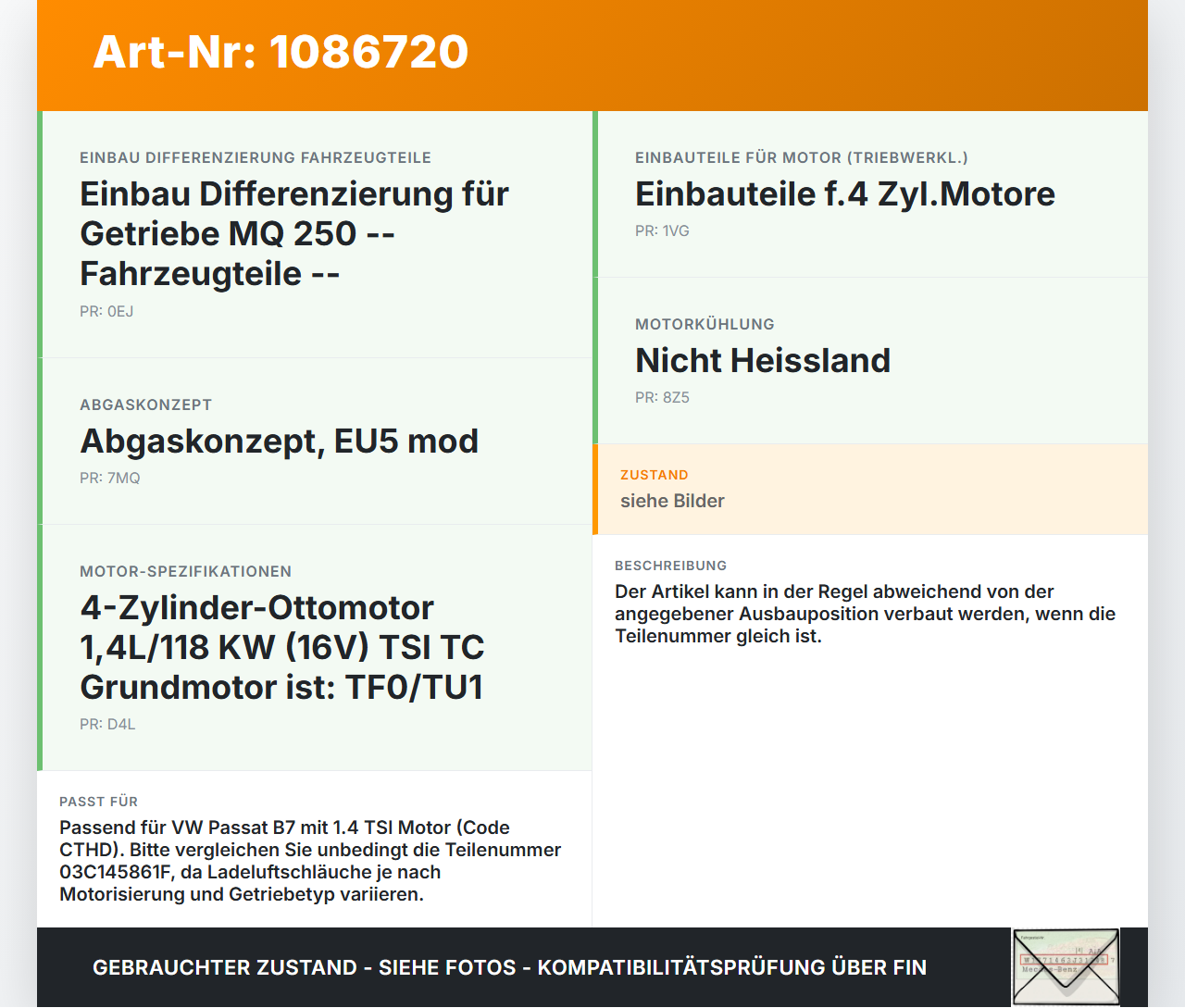 VW Passat 3C B7 10-14 TSI 1,4 90KW Ansaugrohr Ladeluftschlauch Luftschlauch Pos.1 VW Passat 3C B7 10-14 02.01.2014... Vorschau 3