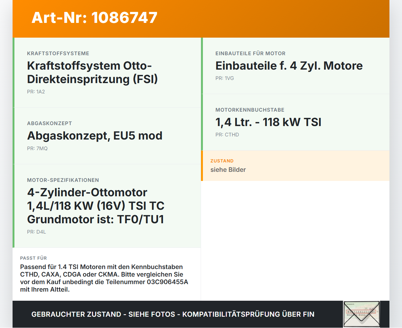 VW Passat 3C B7 10-14 TSI 1,4 90KW CTHD Nockenwellenverstellung Verstellung für Nockenwelle VW Passat 3C B7 10-14... Vorschau 3