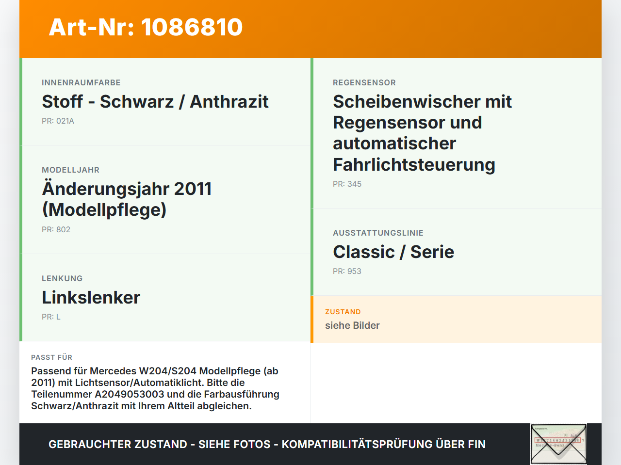 Mercedes S204 W204 11-15 Lichtschalter Drehschalter mit Auto Funktion Mercedes S204 W204 11-15 11.05.2012... Vorschau 3