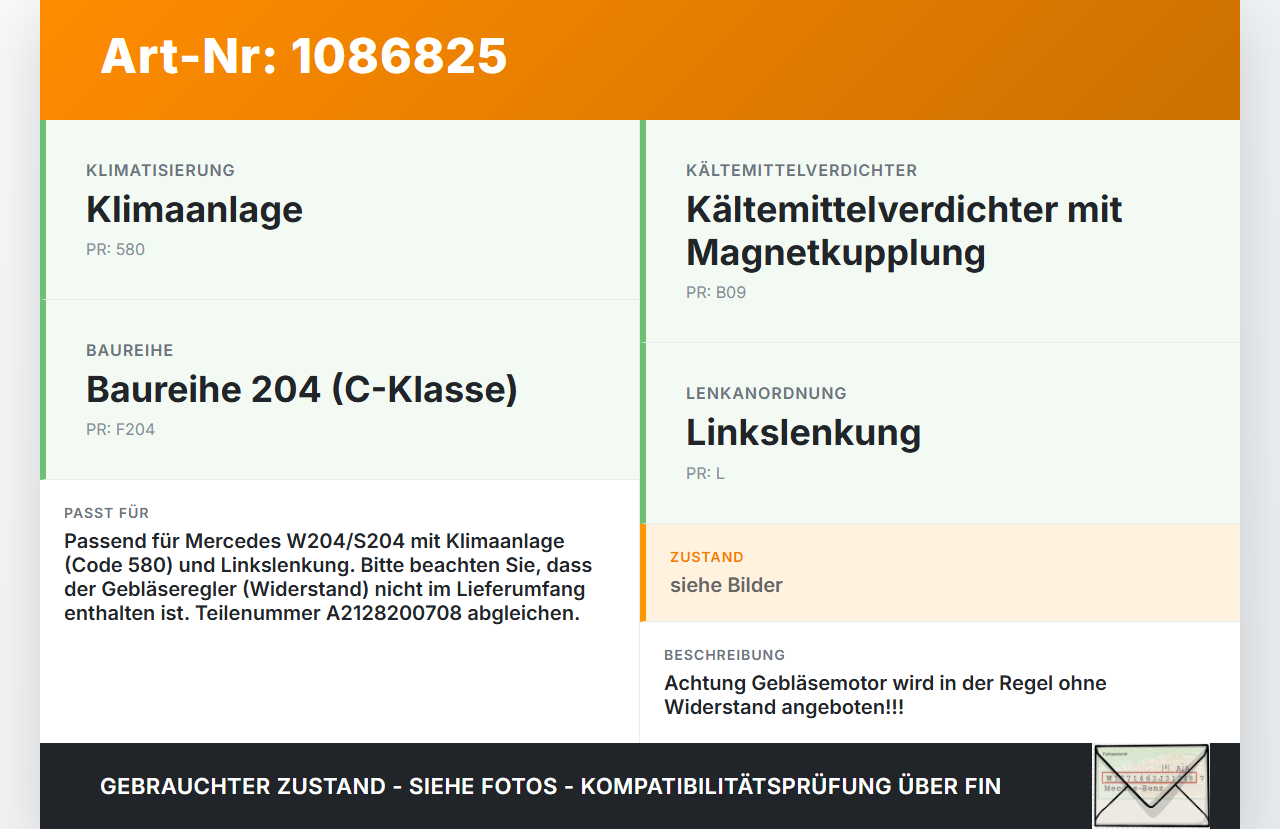 Mercedes S204 W204 11-15 Gebläsemotor Lüftermotor Heizungsgebläse Mercedes S204 W204 11-15 11.05.2012 A2128200708... Vorschau 3